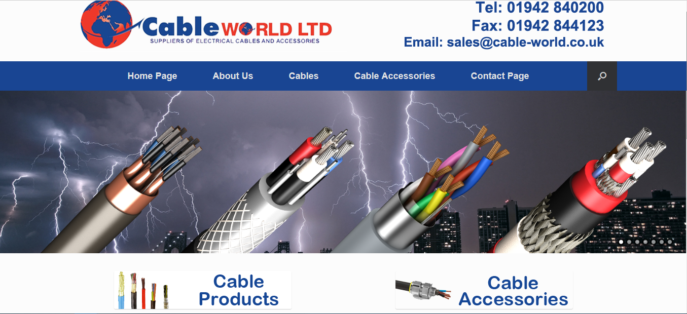 website design wigan cable world by JPSE Media Website Design and Marketing Wigan